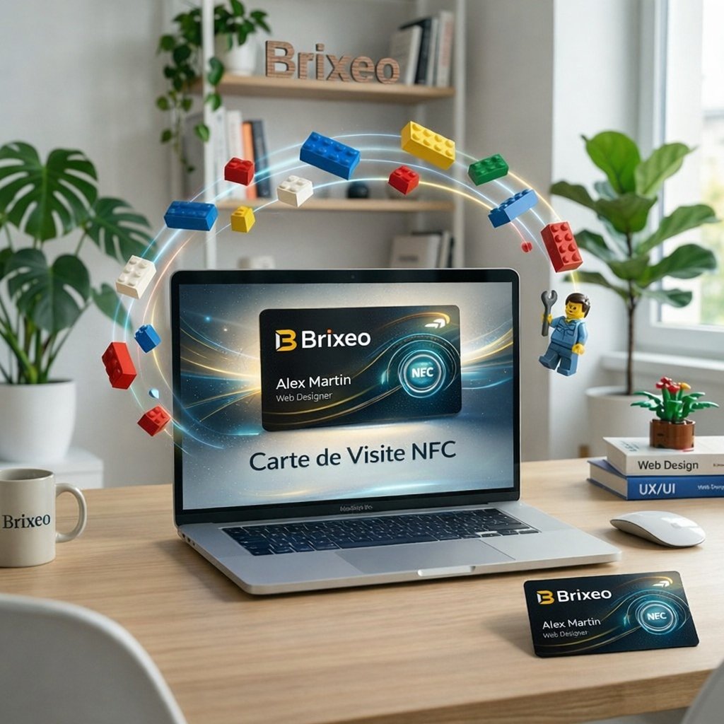 Aperçu de la carte de visite NFC Brixeo connectée